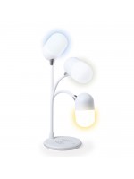 BORÇKA BEYAZ BLUETOOTH HOPARLÖR  ve  WİRELESS SARJ MASA LAMBASI