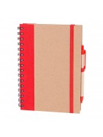 PURSAKLAR KIRMIZI SPİRALLİ TARİHSİZ DEFTER (15X21 CM)