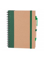 PURSAKLAR YEŞİL SPİRALLİ TARİHSİZ DEFTER (15X21 CM)