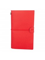 KUĞULU KIRMIZI TARİHSİZ DEFTER (11,5X20 CM)
