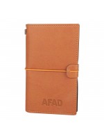 KUĞULU KAHVERENGİ TARİHSİZ DEFTER (11,5X20 CM)