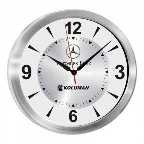 TRİTON091 GÜMÜŞ METAL KASA DUVAR SAATİ (350 MM)