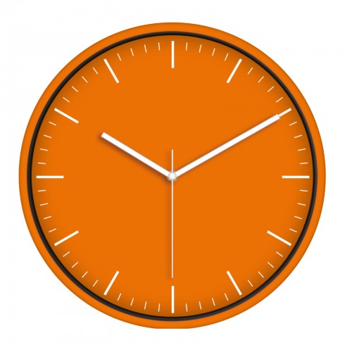 MİMAS186 TURUNCU PLASTİK KASA DUVAR SAATİ (380 MM)