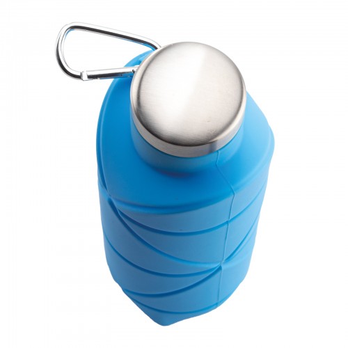 AYDENİZ MAVİ 700 ML KATLANABİLİR SİLİKON MATARA