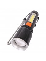 ARSUZ SİYAH 4 MODLU ŞARJ EDİLEBİLİR LED EL FENERİ