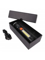 ARSUZ SİYAH 4 MODLU ŞARJ EDİLEBİLİR LED EL FENERİ