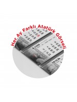 ALA-16 3 PARÇA SPİRALLİ ATATÜRK GEMİCİ TAKVİMİ