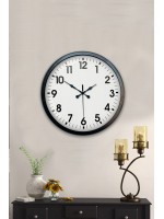 40 cm Siyah Metal Standart Duvar Saati – Standart Metal Siyah Kadran (PL-4001B)