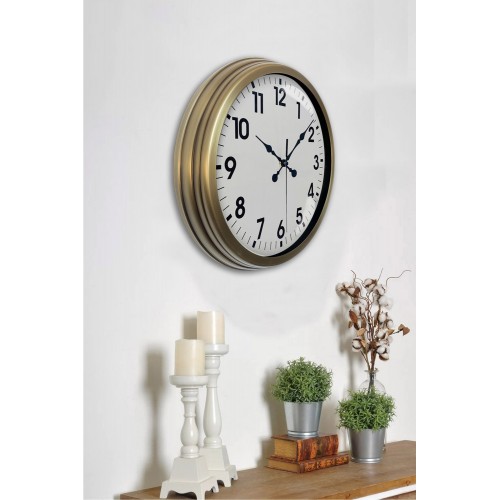 Eskitme Standart 40 cm Metal Klasik Duvar Saati