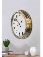 40 cm Metal Gold Standart Duvar Saati – Modern ve Dekoratif Tasarım