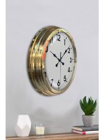 40 cm Metal Gold Standart Duvar Saati – Modern ve Dekoratif Tasarım