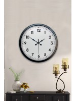 40 cm Siyah Metal Standart Duvar Saati – Standart Metal Siyah Kadran (PL-4005B)