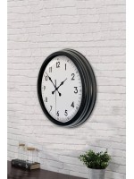 40 cm Siyah Metal Standart Duvar Saati – Standart Metal Siyah Kadran (PL-4005B)