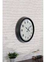 40 cm Siyah Metal Standart Duvar Saati – Standart Metal Siyah Kadran (PL-4005B)