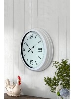 40 cm Beyaz Metal Modern Duvar Saati
