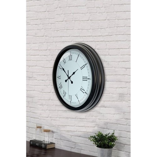 40 cm Siyah Metal Retro Duvar Saati