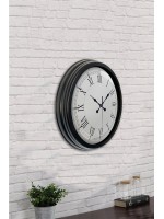 40 cm Siyah Metal Retro Duvar Saati