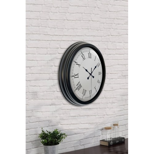 40 cm Siyah Metal Retro Duvar Saati