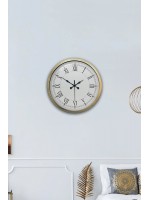 Retro Modern Roma Rakamlı 40 cm Metal Duvar Saati