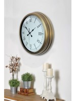 Retro Modern Roma Rakamlı 40 cm Metal Duvar Saati
