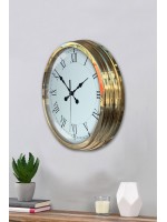 Gold Şık 40 cm Metal Roma Rakamlı Duvar Saati
