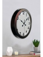36 cm Siyah Metal Standart Duvar Saati