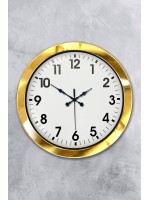36 cm Gold Metal Standart Duvar Saati