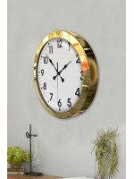 36 cm Gold Metal Standart Duvar Saati
