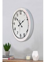 36 cm Beyaz Metal Standart Duvar Saati