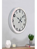 36 cm Beyaz Metal Standart Duvar Saati