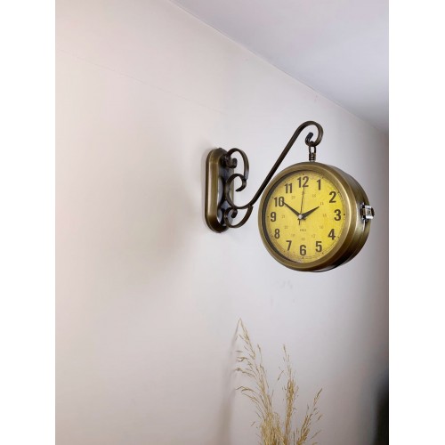 Eskitme Metal Antique İstasyon Saati 36 x 25 cm