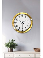 36 cm Gold Metal Standart Duvar Saati
