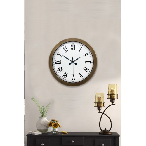 36 cm Eskitme Metal Roma Rakamlı Duvar Saati
