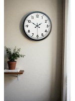 40 cm Siyah Metal Standart Duvar Saati – Standart Metal Siyah Kadran (PL-4001B)