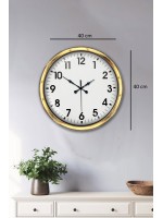 40 cm Metal Gold Standart Duvar Saati – Modern ve Dekoratif Tasarım