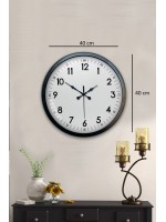 40 cm Siyah Metal Standart Duvar Saati – Standart Metal Siyah Kadran (PL-4005B)