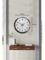 Modern Klasik 40 cm Krom Metal Duvar Saati