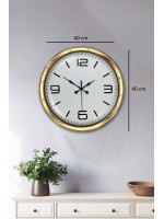 Gold Lüks 40 cm Metal Modern Duvar Saati