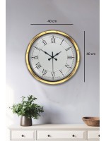 Gold Şık 40 cm Metal Roma Rakamlı Duvar Saati