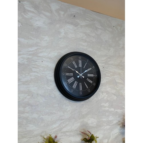Black Noble 40 cm Metal Modern Duvar Saati