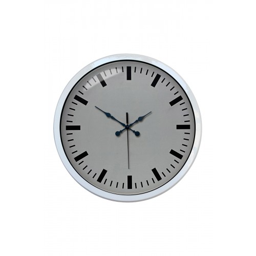 40 cm Beyaz Metal Sade Duvar Saati