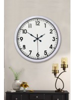 52 cm Beyaz Metal Standart Duvar Saati