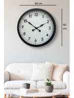 60 cm Siyah Dekoratif Metal Duvar Saati
