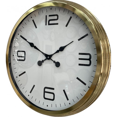 60 cm Gold Metal Dekoratif Duvar Saati – Modern Dekoratif Metal