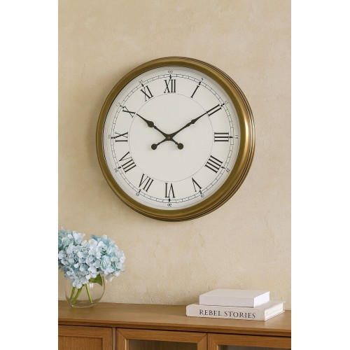 60 cm Eskitme Metal Retro Duvar Saati