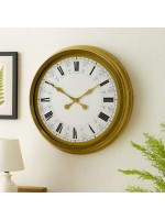 60 cm Gold Metal Roma Rakamlı Duvar Saati