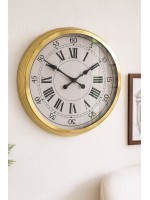 60 cm Gold Metal Dekoratif Roma Rakamlı Duvar Saati – Retro Metal Roma Rakamlı