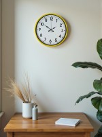 36 cm Standart Sarı Duvar Saati (PP-3601Y)