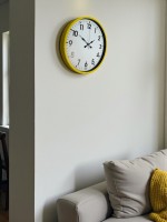 36 cm Standart Sarı Duvar Saati (PP-3601Y)