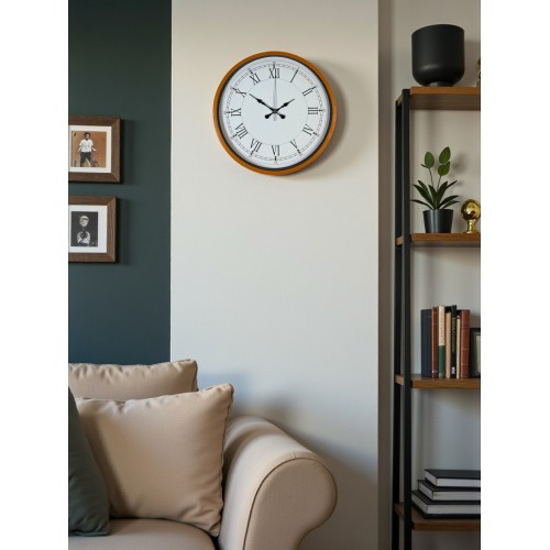 36 cm Turuncu Roma Rakamlı Duvar Saati (PP-3655O)
